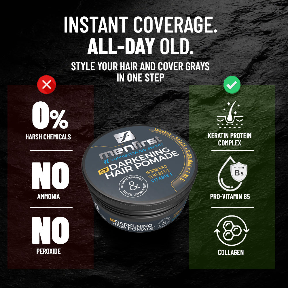 Menfirst -Darkening Hair Pomade for Men