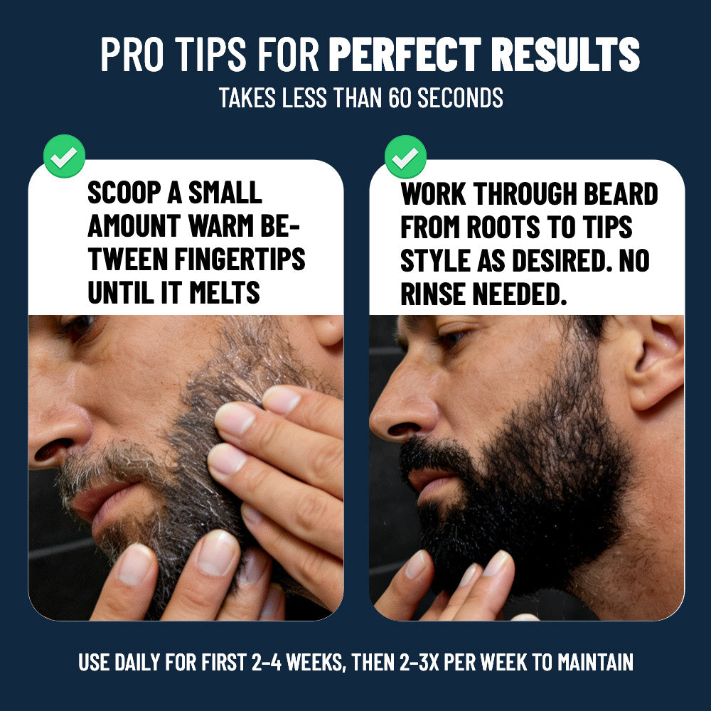 Menfirst - Darkening Beard Balm - Nourishes and Conditions - 1 Pack - 1.1 Oz Each