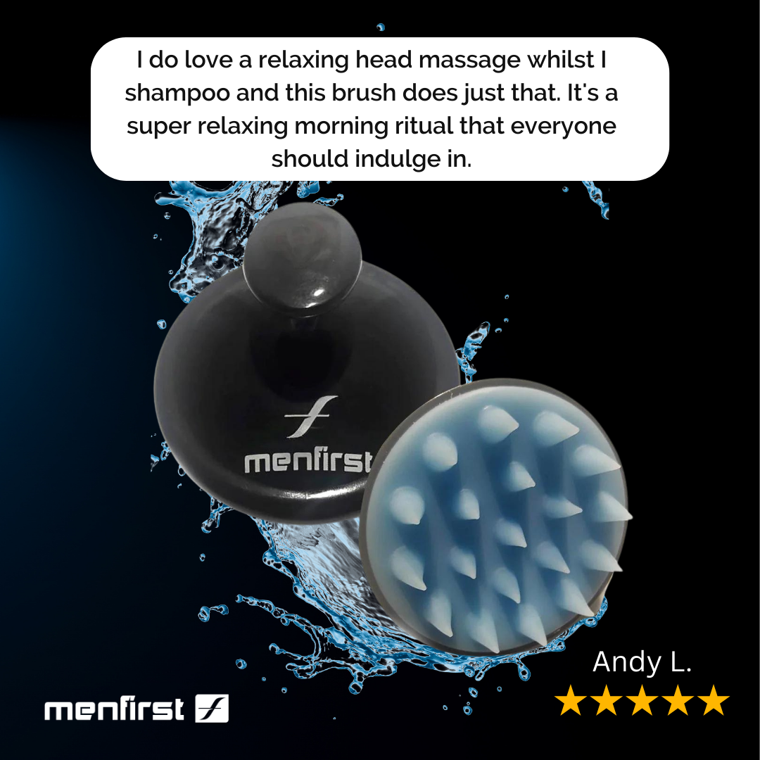 Menfirst Gradual Gray - 3-in-1 Shampoo & Scalp Brush & Massager - 2 Pack Bundle
