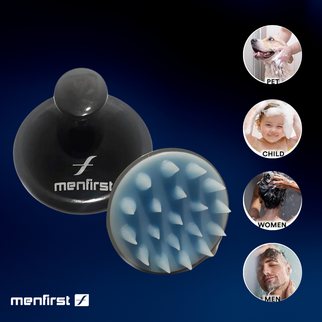 Menfirst Gradual Gray - 3-in-1 Shampoo & Scalp Brush & Massager - 2 Pack Bundle
