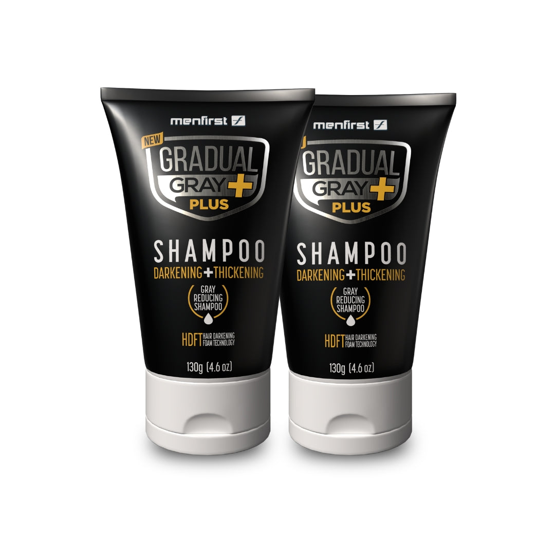 Menfirst - Gradual Gray PLUS Shampoo - Darkening + Thickening – 3x Faster Results- 1 Pack - 4.6 oz