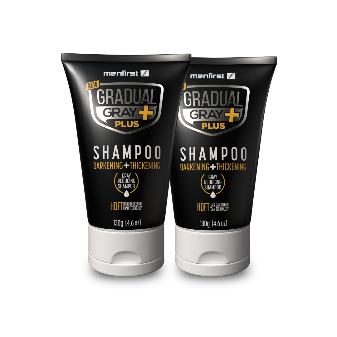 Menfirst - Gradual Gray PLUS Shampoo - Darkening + Thickening – 3x Faster Results- 2 Pack - 4.6 oz (Copy)