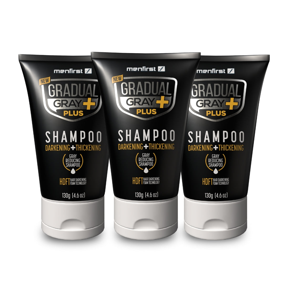 Menfirst - Gradual Gray PLUS Shampoo - Darkening + Thickening – 3x Faster Results- 1 Pack - 4.6 oz