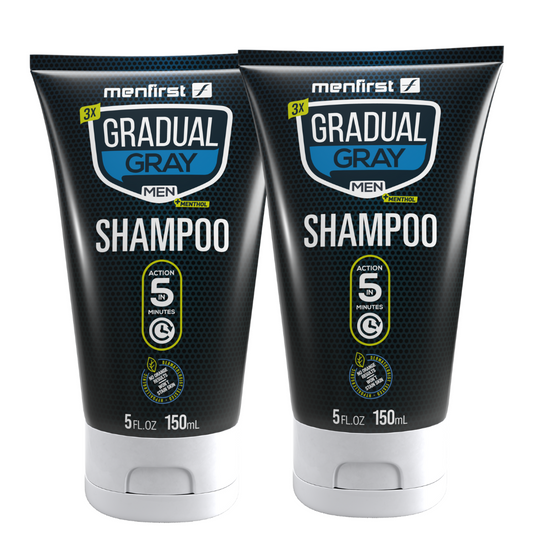 Menfirst Gradual Gray - 3-in-1 Shampoo - Darkening Formula - 2 Pack - 5 Oz Each -