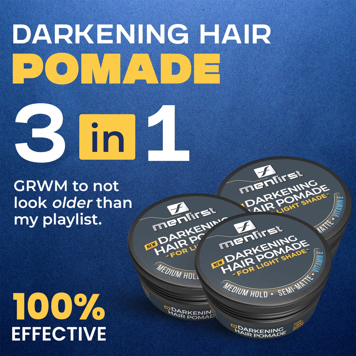 Menfirst Gradual Gray - Ultimate Gray Coverage Kit - 3-in-1 Shampoo, Beard Wash, Beard Balm & Pomade - 4 Pack Bundle