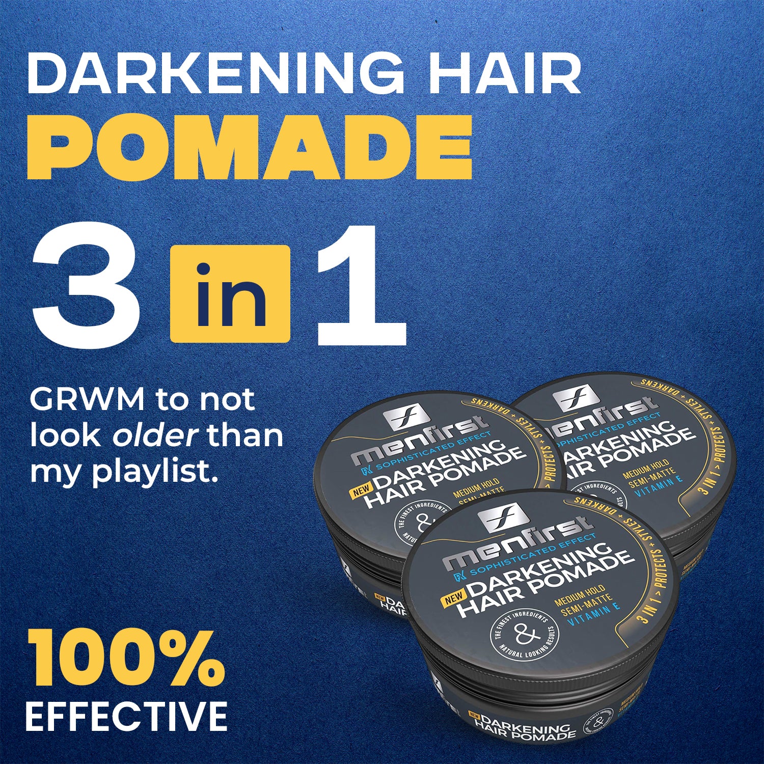 Menfirst -Darkening Hair Pomade for Men