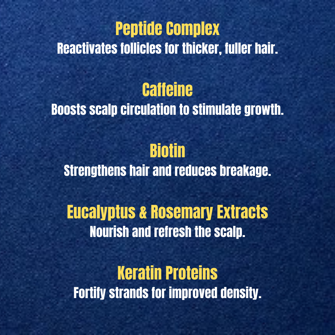 Menfirst - Peptide Hair Growth Serum to nourish and revitalize hair for a fuller, healthier look.