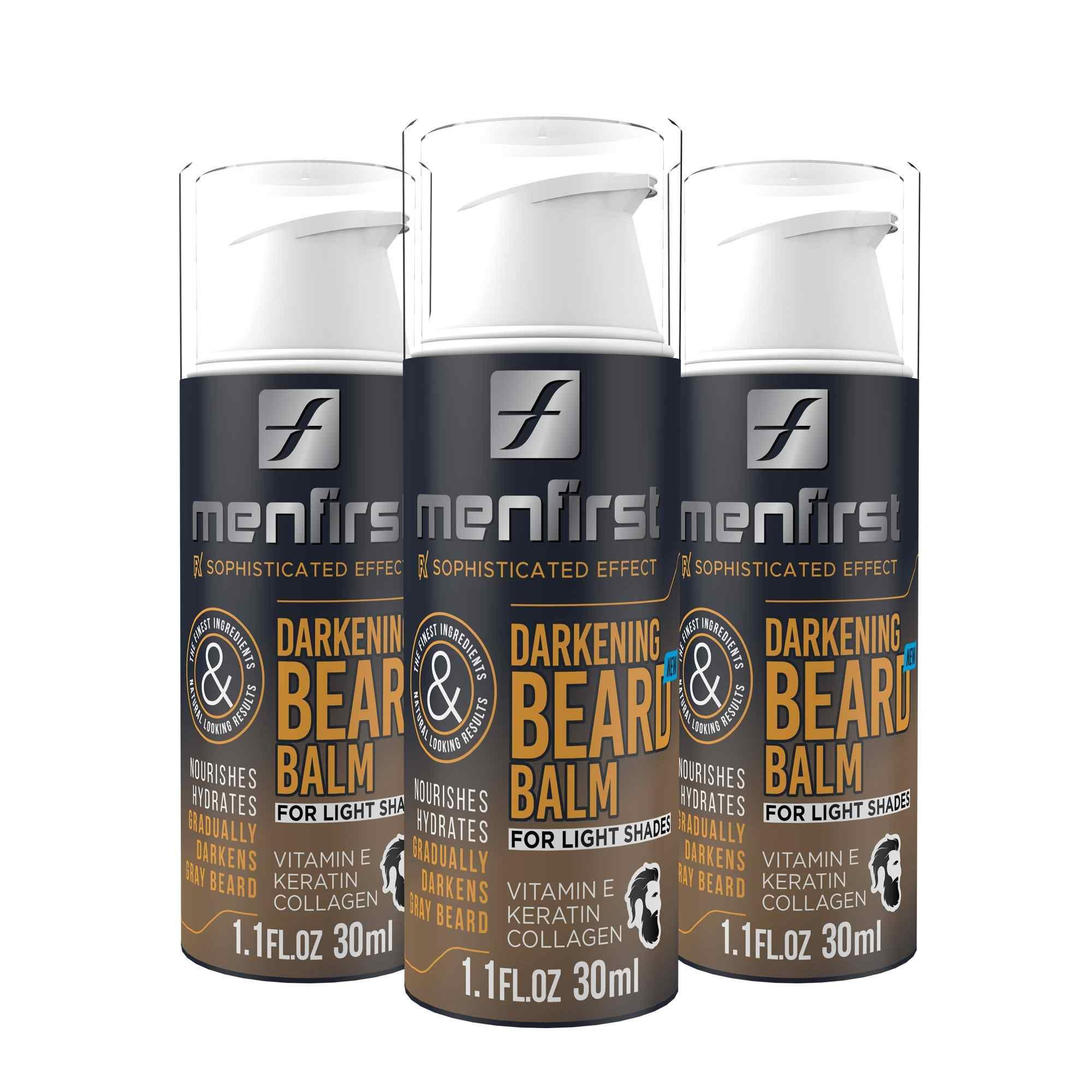MENFIRST DARKENING BEARD BALM - Leave-in conditioner that gradually darkens | 1 Multi pack of 3 - Menfirst - Dye hair