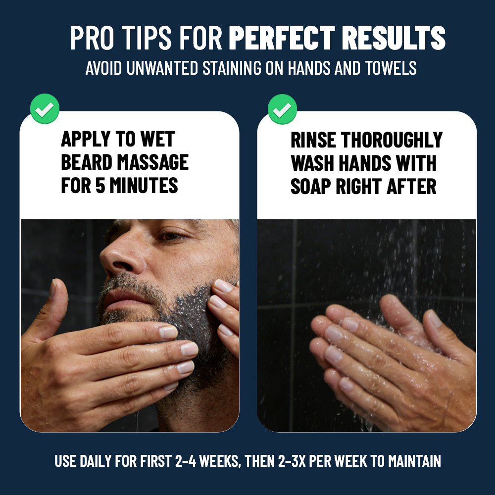Menfirst Gradual Gray - Beard Wash - Darkening Formula - 1 Pack - 4.6 Oz Each