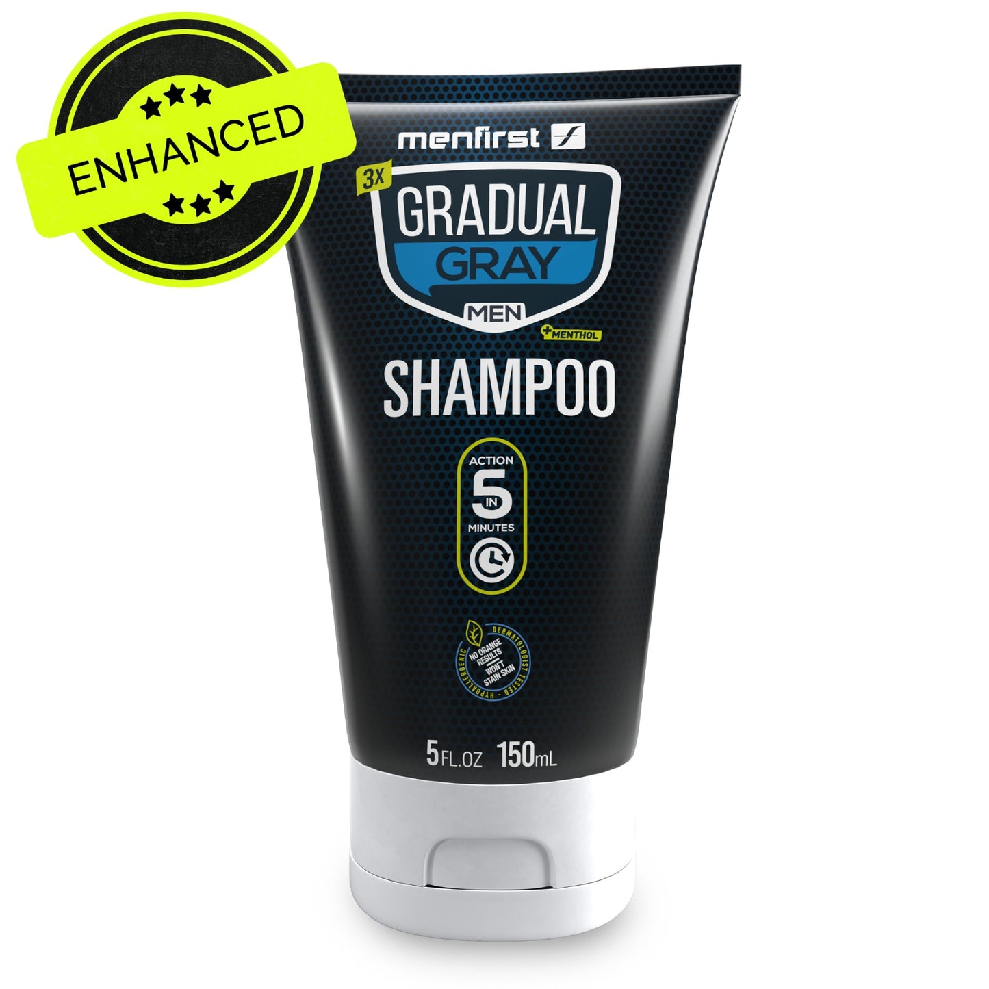 Menfirst Gradual Gray - 3-in-1 Shampoo - Natural Darkening Formula - 2 Pack - 5 Oz Each -