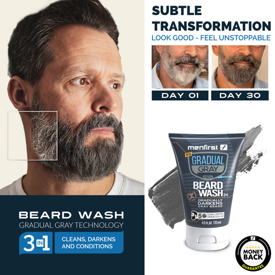 No More Shades Of Gray Bundle Gradual Gray Shampoo And Wash Beard Menfirst 