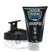 Menfirst Gradual Gray - 3-in-1 Shampoo & Scalp Brush & Massager - 2 Pack Bundle