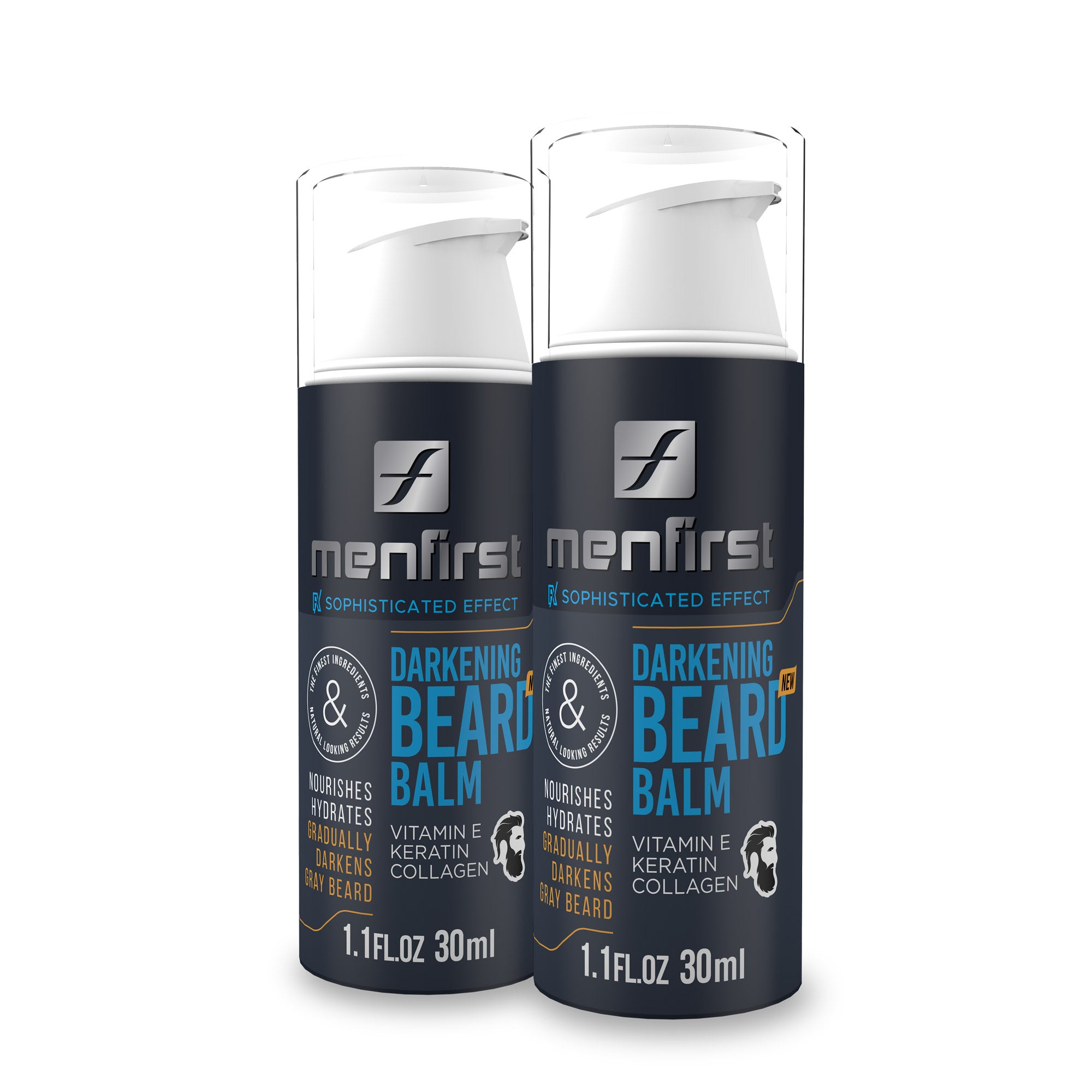 Menfirst - Darkening Beard Balm - Nourishes and Conditions - 1 Pack - 1.1 Oz Each