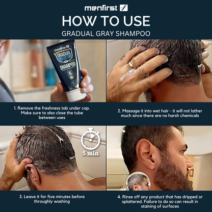 Menfirst Club: Gray Hair Care Made Easy - Monthly Gradual Gray 3-in-1 Shampoo Subscription - Buy and Save!