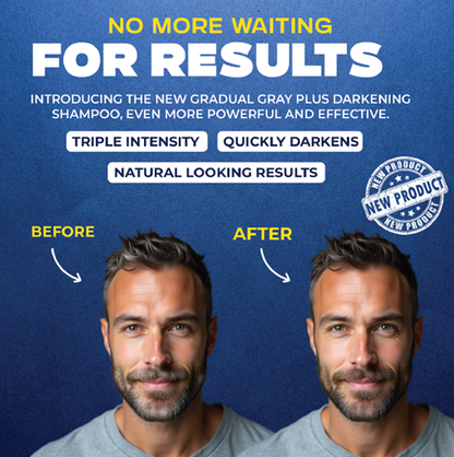 Menfirst - Gradual Gray PLUS Shampoo - Darkening + Thickening – 3x Faster Results- 1 Pack - 4.6 oz