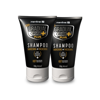 Menfirst - Gradual Gray PLUS Shampoo - Darkening + Thickening – 3x Faster Results- 1 Pack - 4.6 oz