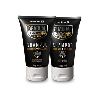 Menfirst - Gradual Gray PLUS Shampoo - Darkening + Thickening – 3x Faster Results- 2 Pack - 4.6 oz (Copy)