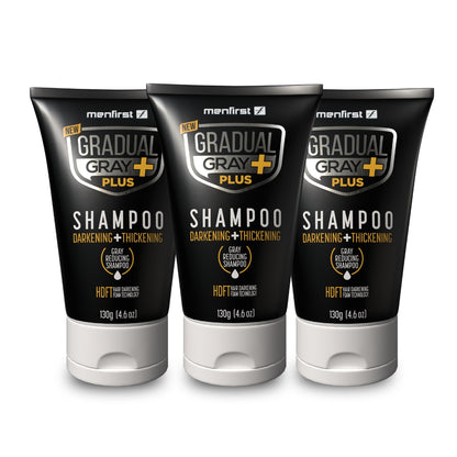 Menfirst - Gradual Gray PLUS Shampoo - Darkening + Thickening – 3x Faster Results- 1 Pack - 4.6 oz