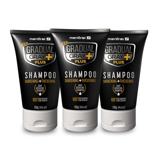 Menfirst - Gradual Gray PLUS Shampoo - Darkening + Thickening – 3x Faster Results- 3 Pack - 4.6 oz (Copy) (Copy)
