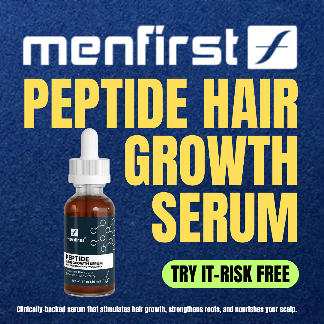 Menfirst - Peptide Hair Growth Serum to nourish and revitalize hair for a fuller, healthier look.