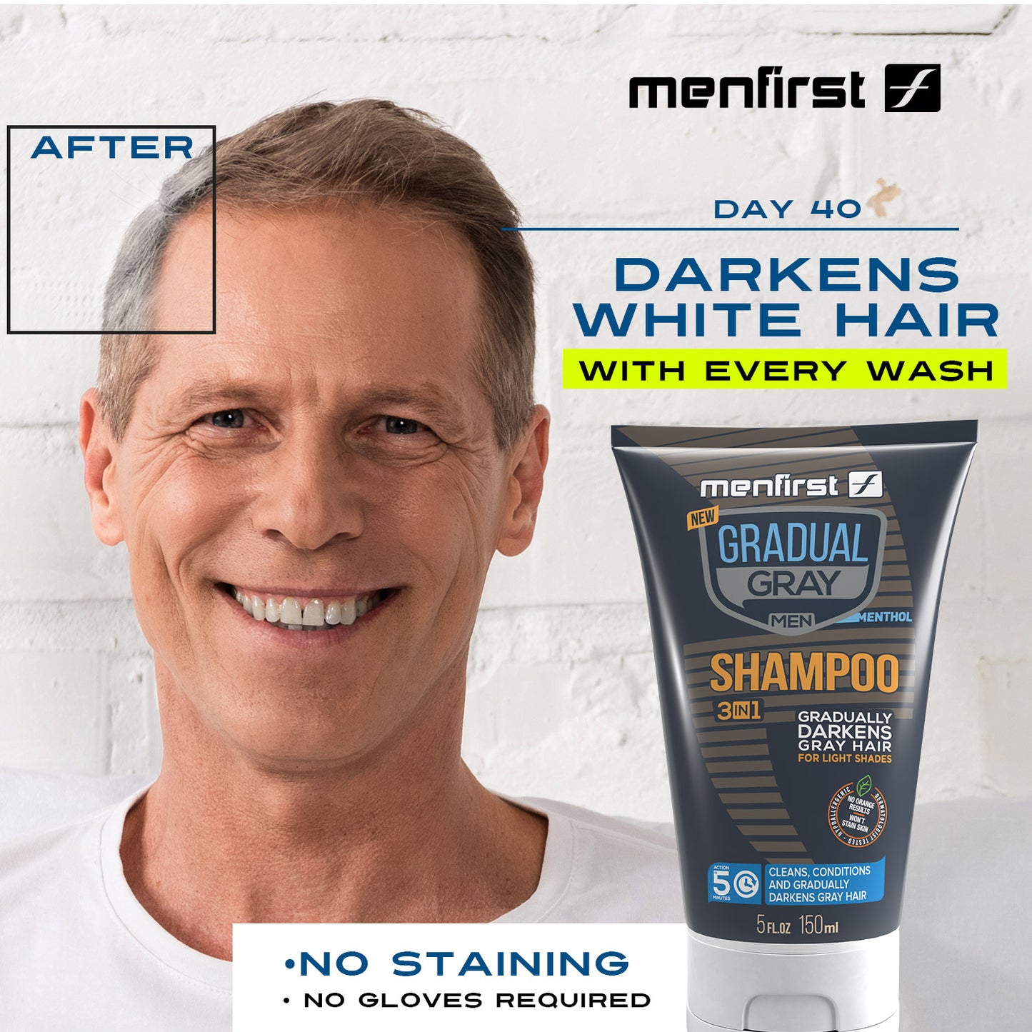 GOODBYE GRAY HAIR STYLING BUNDLE - Gradual Gray Shampoo & Darkening Pomade