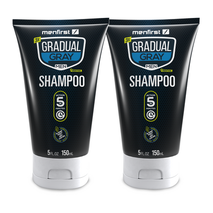 Menfirst Gradual Gray - 3-in-1 Shampoo - Natural Darkening Formula - 2 Pack - 5 Oz Each