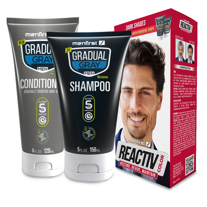 KIT 1 Reactiv + 1 Shampoo Hair Dark Shades + 1 Conditioner