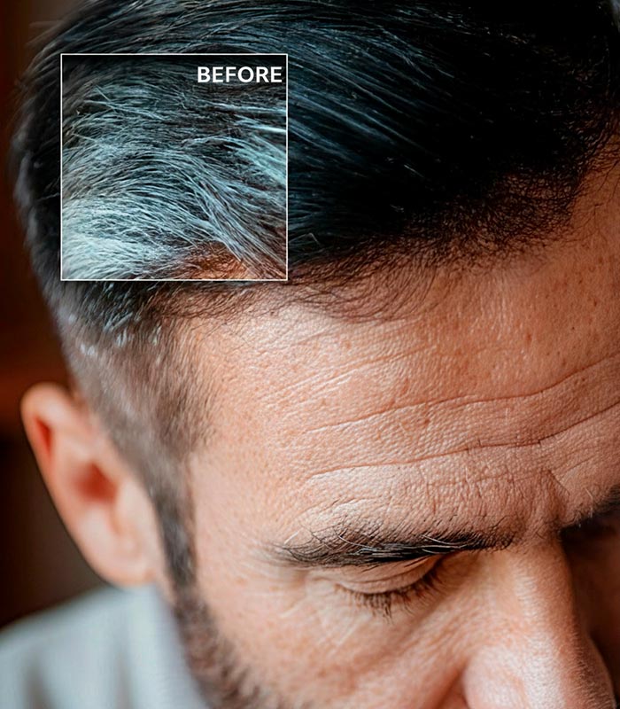 Hair darkening products for men by Menfirst