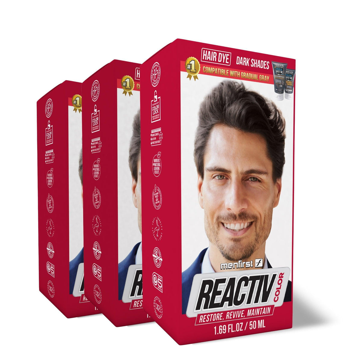 Combo 3 Pack Reactiv Color Semi-Permanent Hair Dye - Menfirst - Dye hair